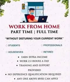 part time job availabe, online earning, home base work, home job 0