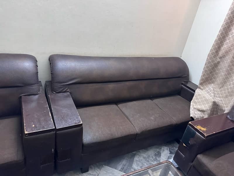 6 seater leather sofa set 3
