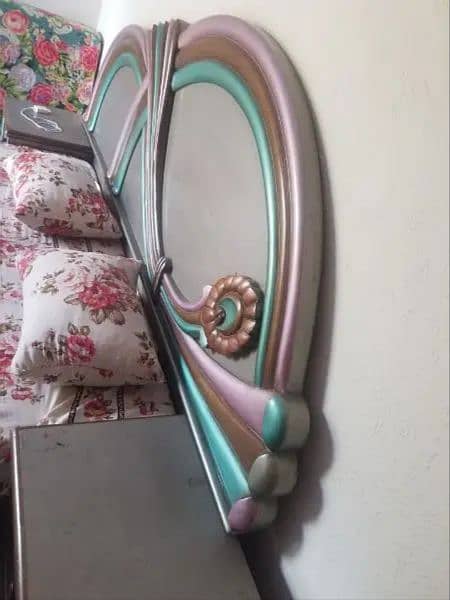 Deco Painted Bed with Sidetables 2