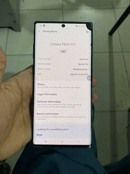 samsung galaxy note 10plus 12 /256 condition 10/9 betery 4300MAH 6