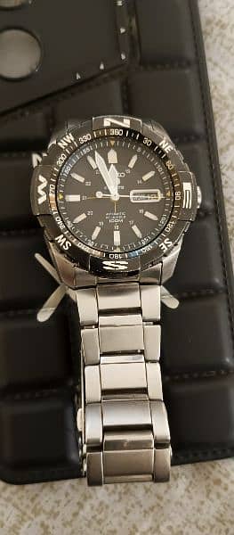 Seiko 5 Sports Automatic Black Stainless Steel Watch 7S3604M0 3