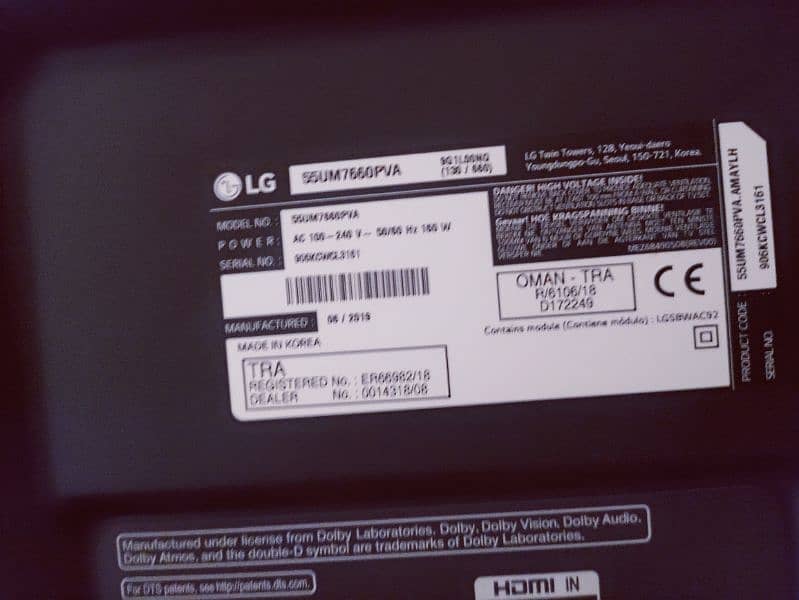LG 55" full UHD 4k Dubai self import 7
