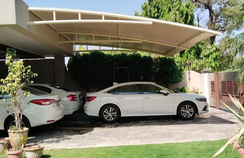 Car Parking Shades | PVC Tensile Shades | Canopy Shades | Fiber Shades 9