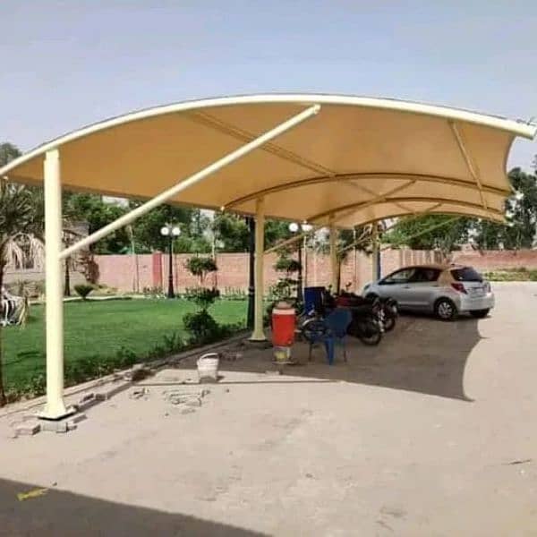 Car Parking Shades | PVC Tensile Shades | Canopy Shades | Fiber Shades 11