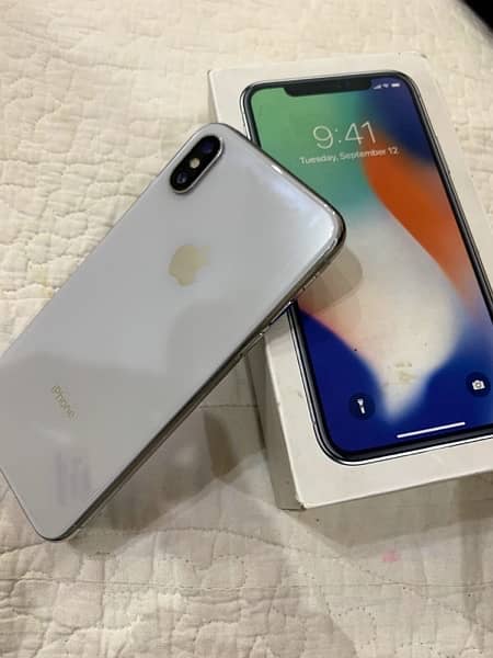 IPHONE X pta approved with box cable 64 GB 1