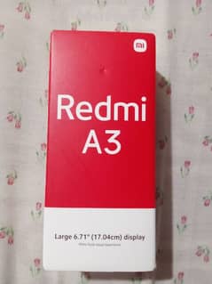 Brand new redmi A3 10/10 mint condition. 0