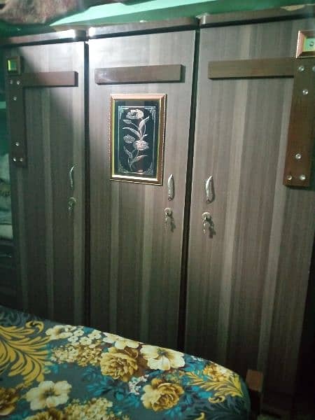 1 year used new wooden furniture with hard mattress for sale in urgent 4