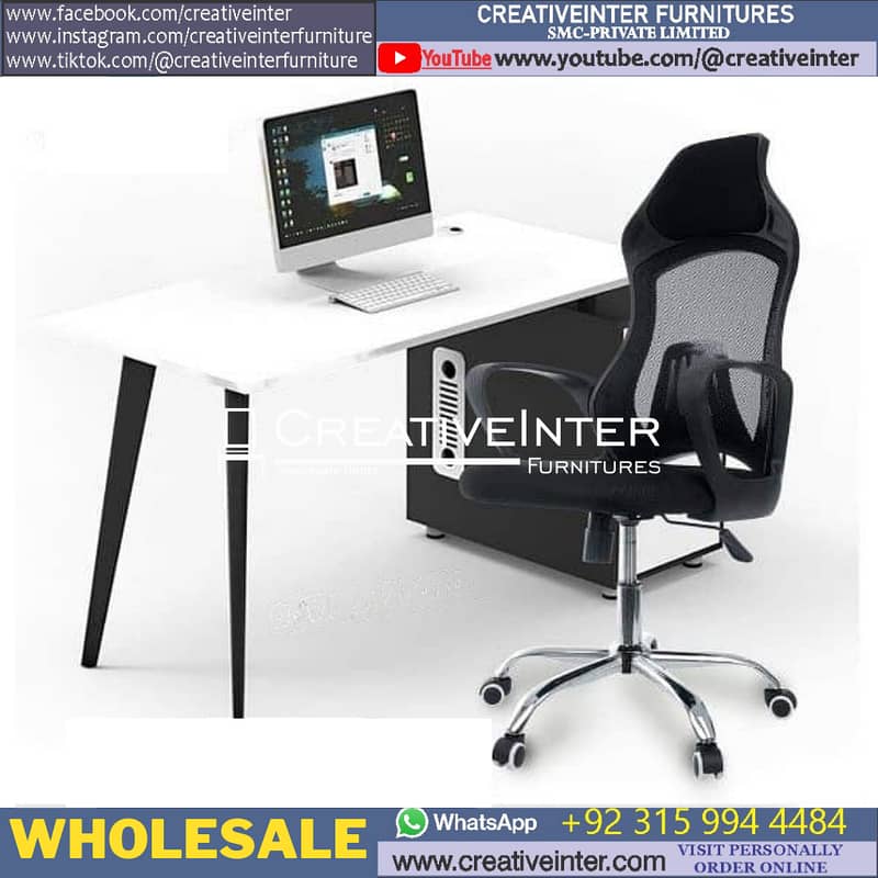 Office Chair Gaming Study Computer Ergonomic Table L Shape Desk 12