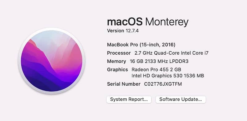 mac Book Pro 2016 10