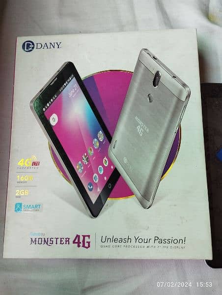 Dany Tab Monster 4g 2gb ram 16 rom dual sim pta approved 4