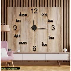 3d diy wooden big 11 wall clock