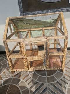 Wooden Parrot Cage