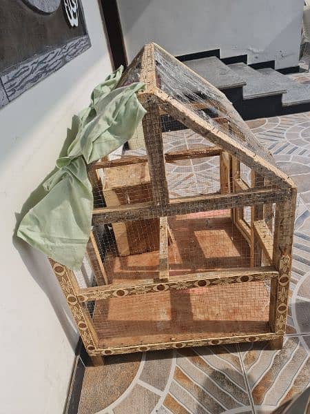 Wooden Parrot Cage 3