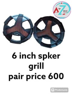 6 inch spker grill coluer black  price 600 A TO Z SOUND SYSTEM contac 0