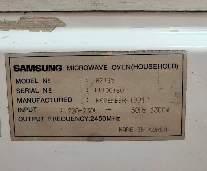 SAMSUNG MICROWAVE FOR SALE 8