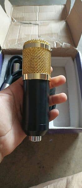 bm800 cond mic phantom power and v8 sound card 0