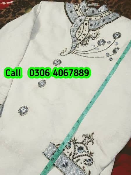 Sherwani dulha dress white cream color new fashion design  g 2