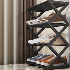 Household Simple Multi 3layer Space Saving Xshaped Shoe Rack 0