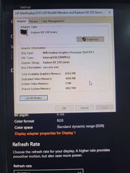 Intel(R) Core(TM) i5-4440 CPU @ 3.10GHz 3.10 GHz with Rx 570 4gb GPU 4