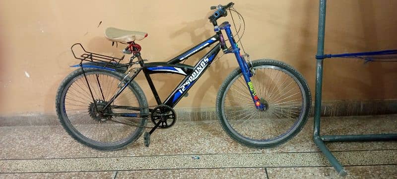 BLUE AND BLACK BICYCLE FOR SALE 0