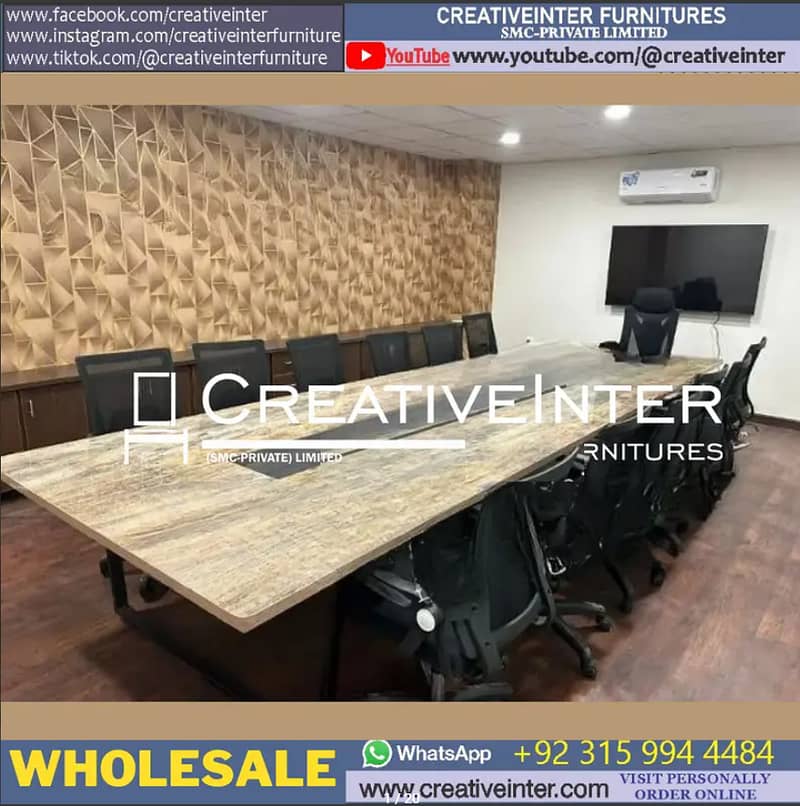 Executive Office Table L shape Desk Study Computer Workstation Chair 2