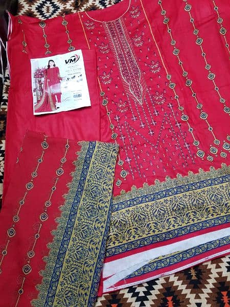 3 Peice Embroidered Lawn Suit 1