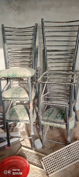 iron rod 6 chairs condition 8/10 miner repairing required 0