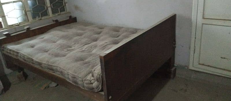 wooden double bed 1