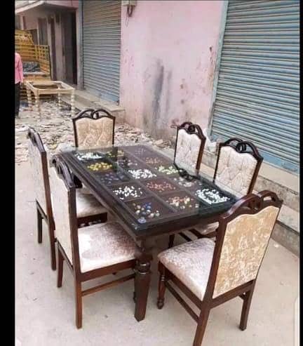 Dining table / 4 to 12 Chairs / wooden / Glass top / Luxury /All type 6