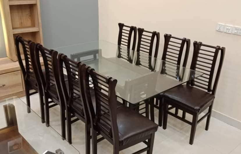 Dining table / 4 to 12 Chairs / wooden / Glass top / Luxury /All type 13