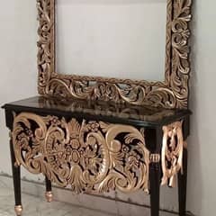 Solid Console with Mirror design with high quality wood material 0