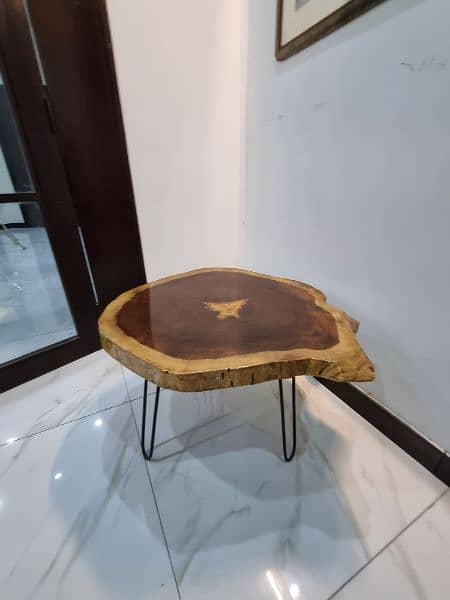 Wooden Table , Centre Table , Live Edge Resin Table 6