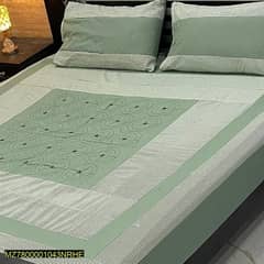 3Pcs Cotton Sotton Patchwork Double Bedsheet 0