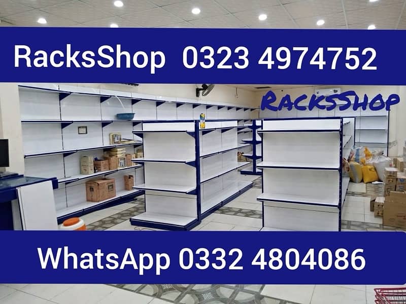 Racks/ wall rack/ Gondola Rack/ Store Rack/ cash counter/ Trolleys/bin 1