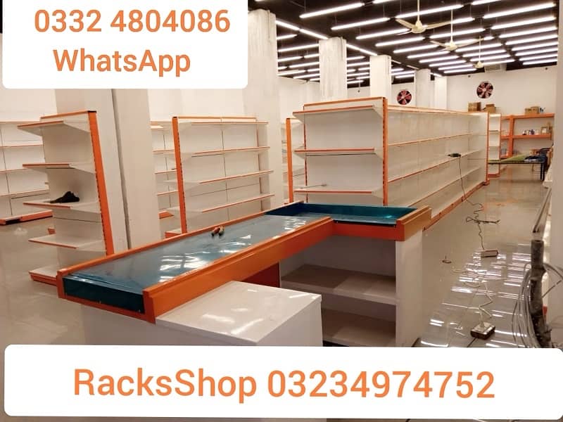 Racks/ wall rack/ Gondola Rack/ Store Rack/ cash counter/ Trolleys/bin 2