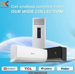 Haier, Dawlance, kenwood, Tcl Split AC ALL Models Available