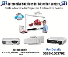 Multimedia projectors and Interactive Boards Available for sale