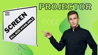 PROJECTOR  SCREEN ALL SIZE  AVAILABLE 0