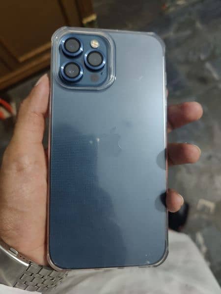 i phone 12pro max blue clr256gb health 87jv 4