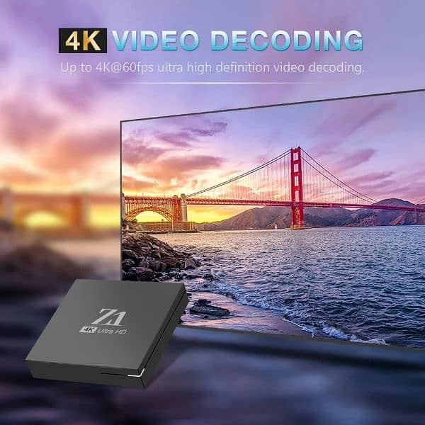 z1 Tv box 2gb 16gb android 10.0 with Bluetooth + voice remote 5