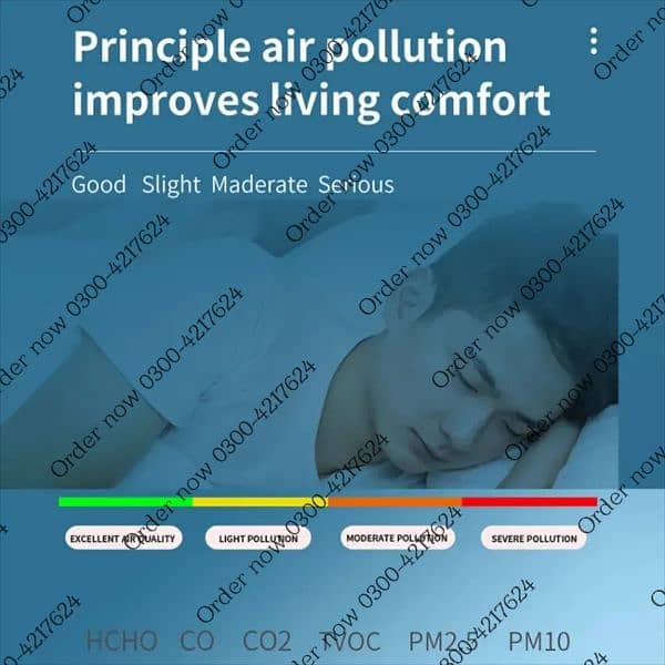 9 In 1 Air Quality Detector Humidifier PM2.5 PM10 HCHO TVOC CO CO 3