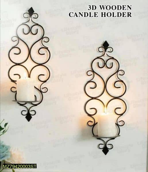 2 pcs candle holder wall decoration set 1