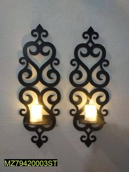 2 pcs candle holder wall decoration set 2