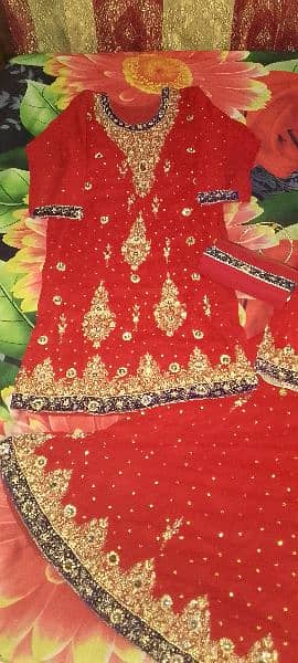 bridal lehnga with long shirt 9