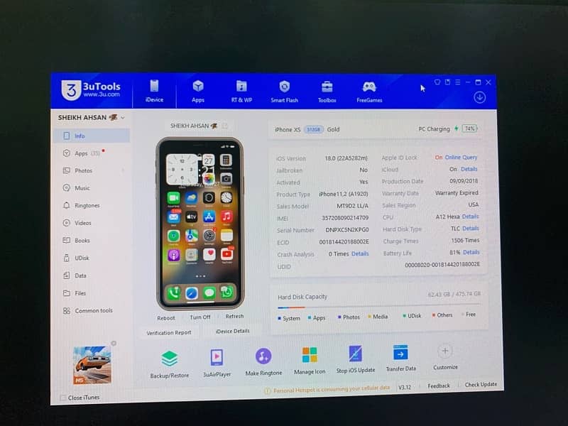 iPhone XS 512GB pta approved with orignal box 9