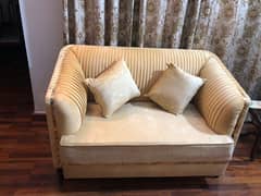 6-Seater Sofa Set, Yellowish cream colour. received 2 days ago