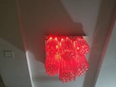 Beautiful huge chandlier with remote multi colour lights 0