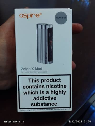 Aspire Zelos X Mod Vape Pod 80 watt 18650 Battery 18+