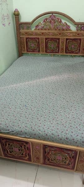 iron bed 4/6 with mattress 0