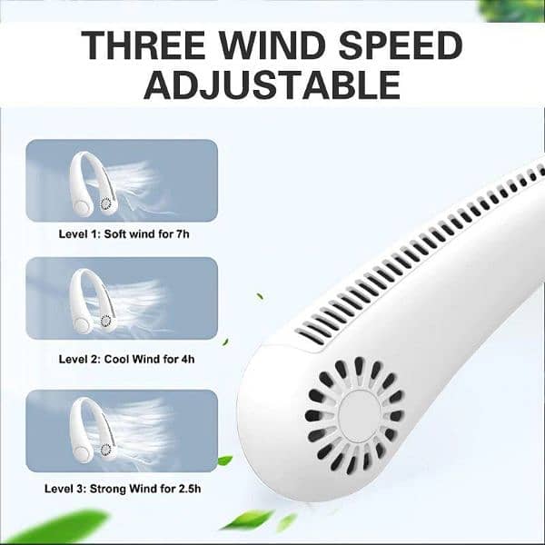 Mini Portable USB Rechargeable Leafless Hanging Neck Fan With 360° 1